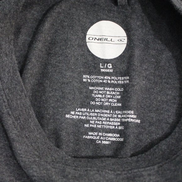 O'Neill Grey and White T-Shirt Size L - Picture 3 of 3